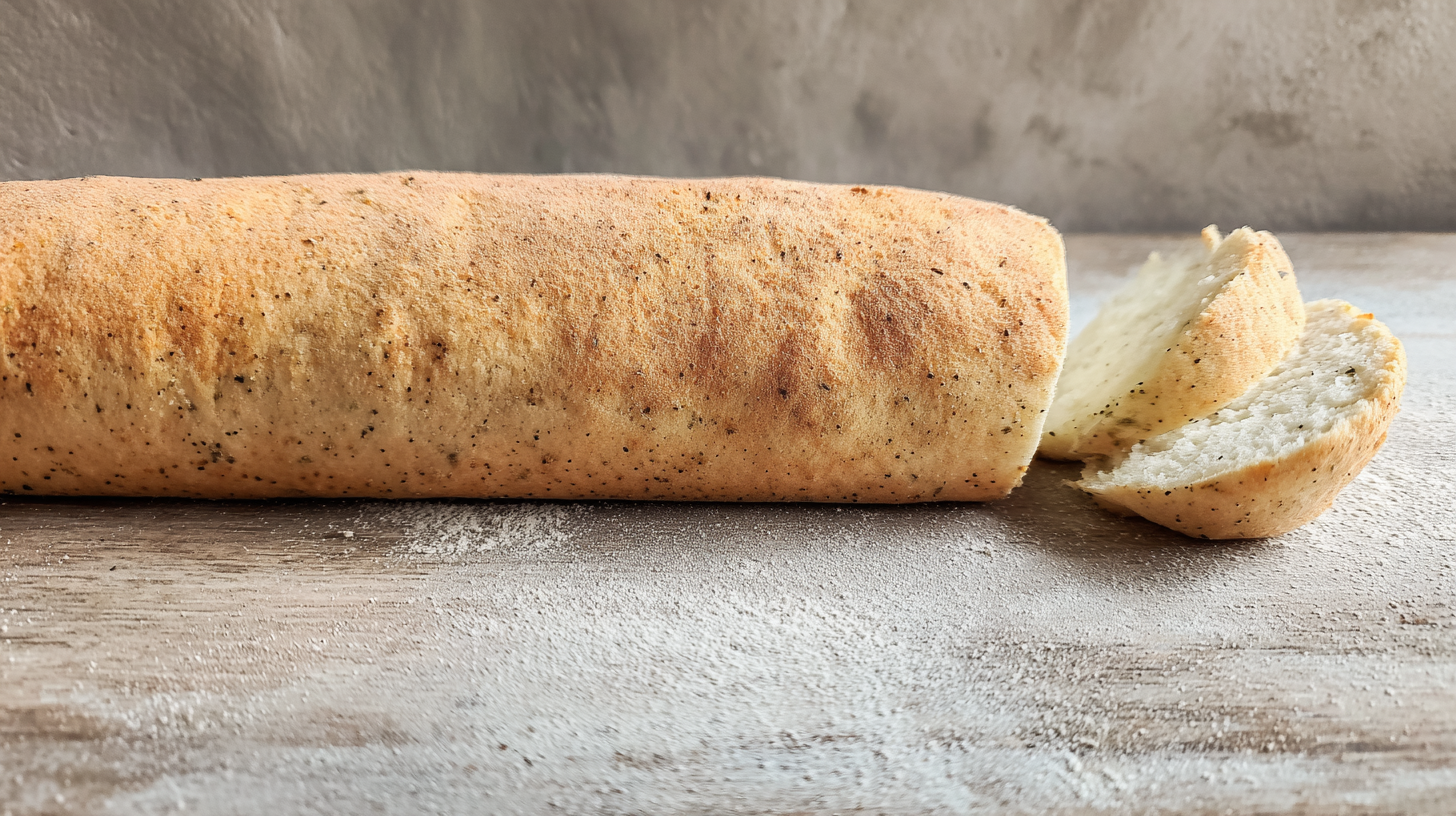baguette cétogène à base de farine d'amande