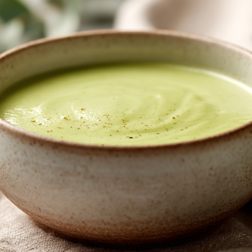 soupe kéto, velouté de légumes cétogène dans un bol