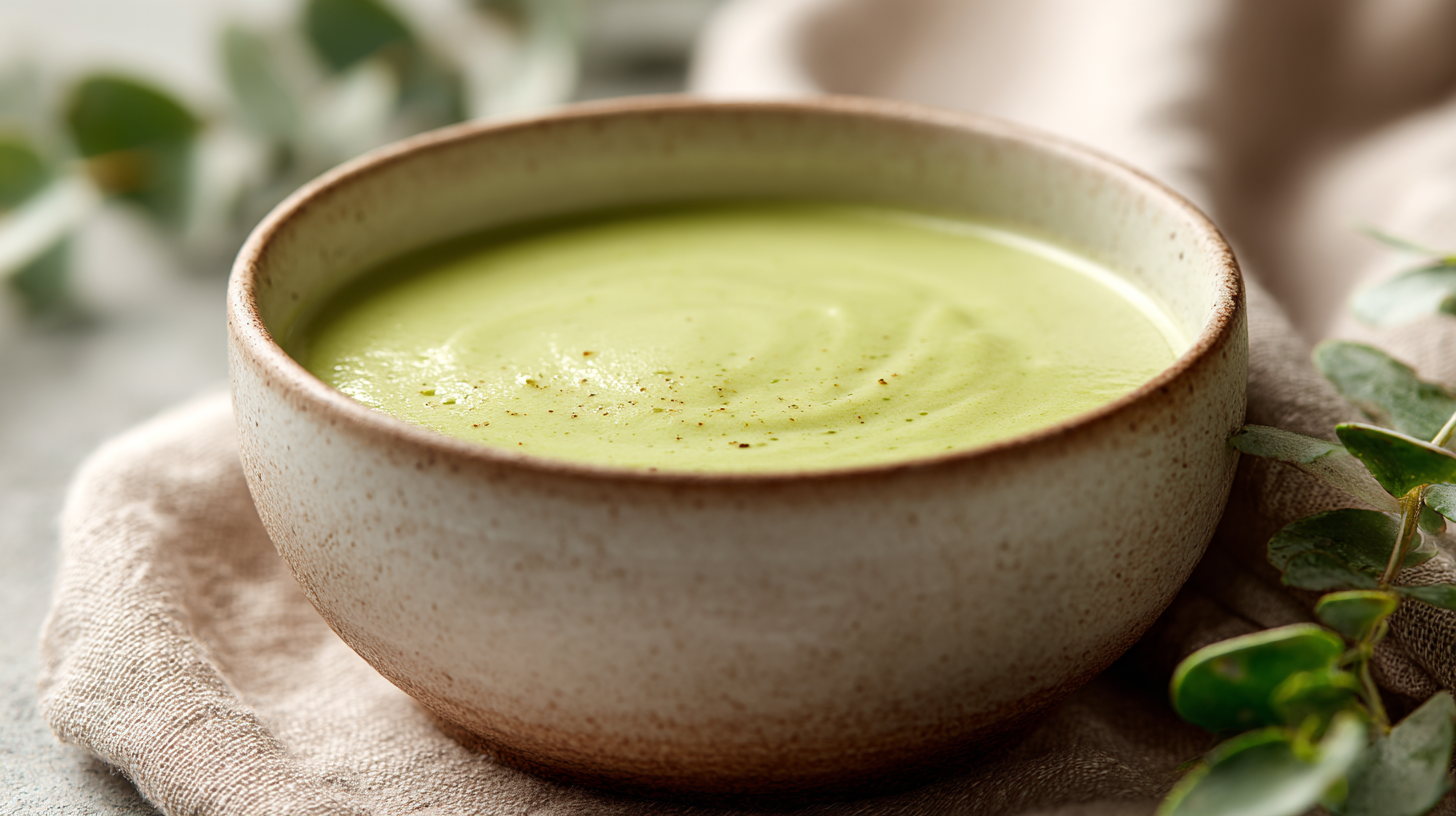 soupe kéto, velouté de légumes cétogène dans un bol