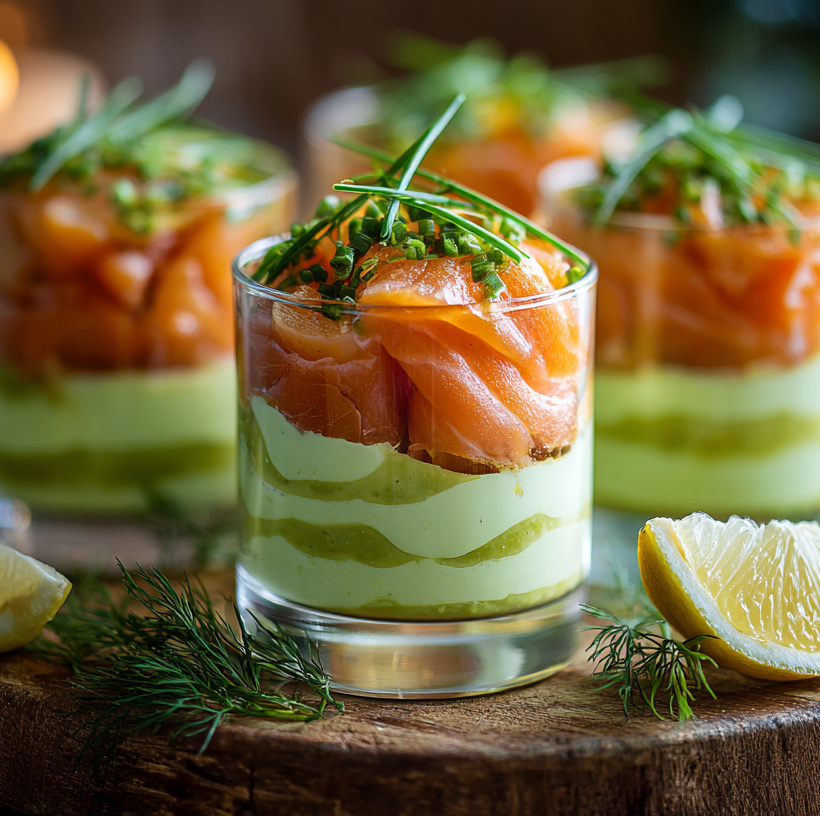Verrines saumon avocat : idéales pour un apéritif cétogène chic et élégant