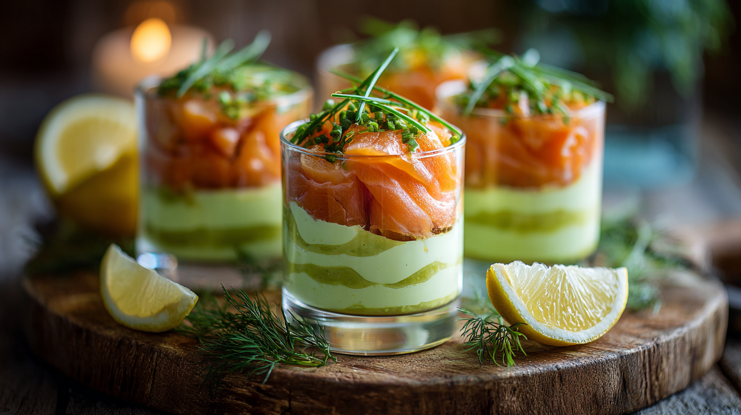 Verrines saumon avocat : idéales pour un apéritif cétogène chic et élégant
