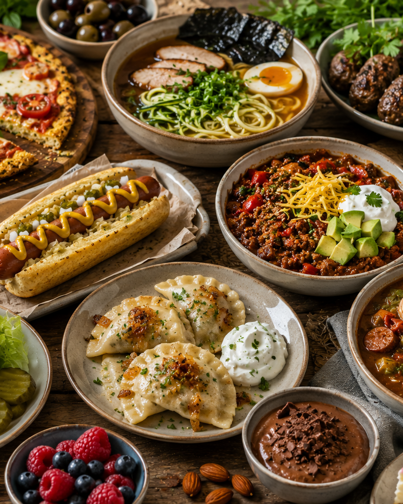 Cuisine du monde cétogène, plats venus du monde entiers adaptés pour être keto-friendly
